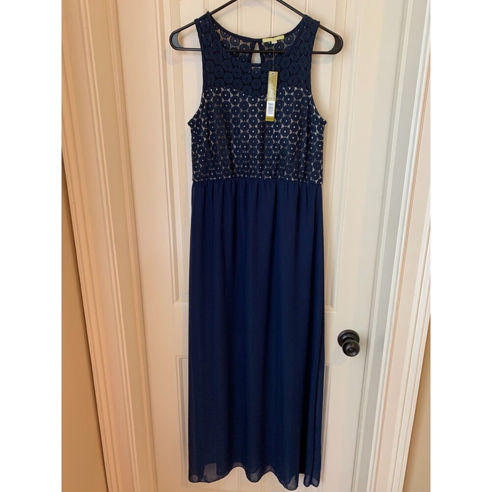 GIANNI BINI WOMENS MAXI LONG ROCHELLE DRESS SIZE M SLEEVELESS